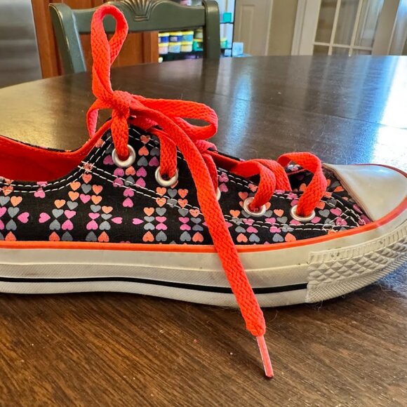 Converse Chuck Taylor All Stars Black Purple Hearts Size 6 - Picture 4 of 9